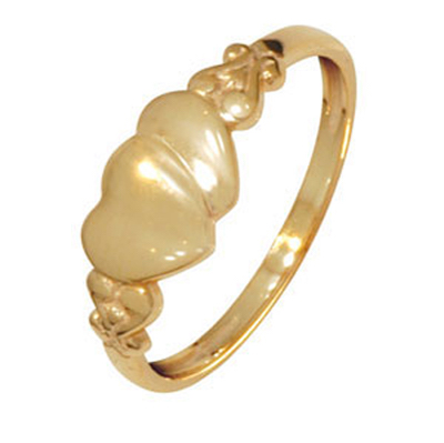 Child's Heart Signet Ring - Size J