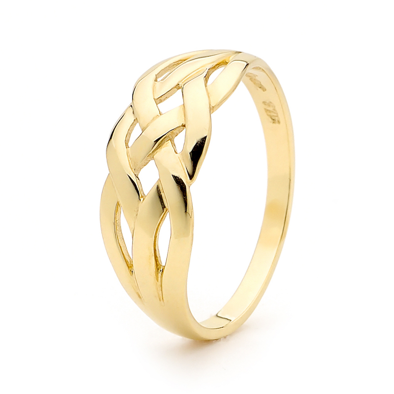 Four Strand Gold Plait Ring