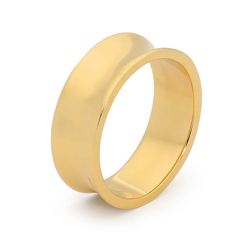 Concave Mens Wedding Ring