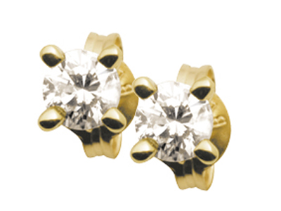 Diamond Solitaire Stud Earrings - 0.40 Carat (TDW)