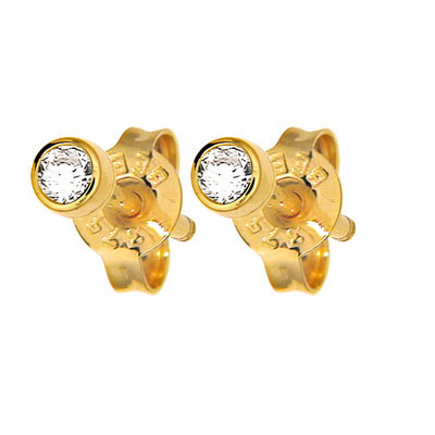 Diamond Solitaire Stud Earrings - 0.10 Carat (TDW)