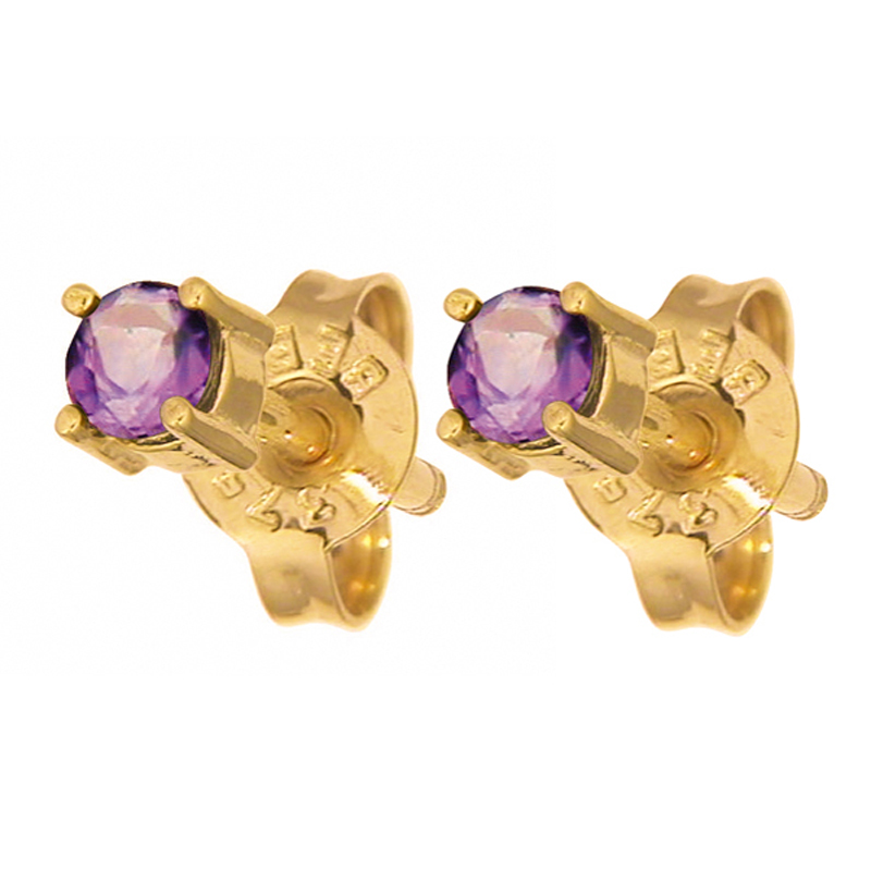 Amethyst Stud Earrings