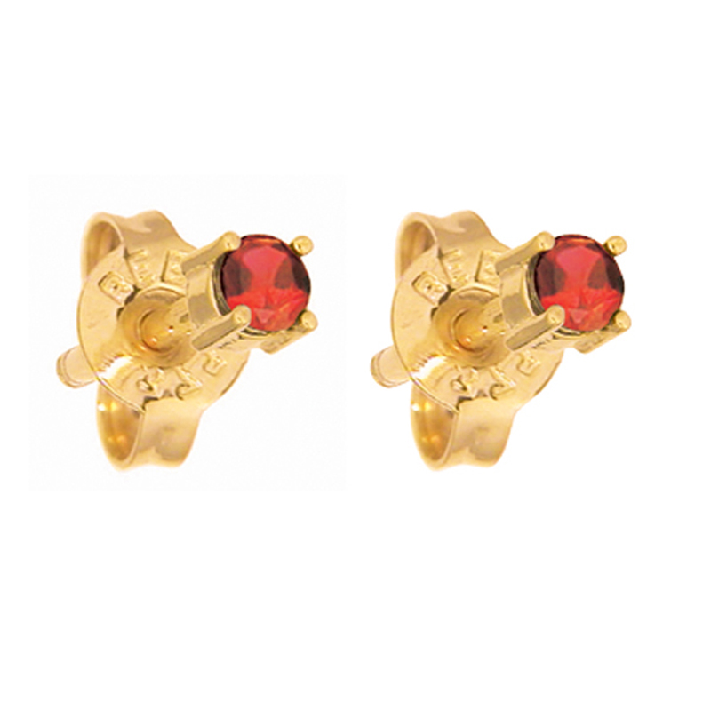 Ruby Stud Earrings - 2.5 mm