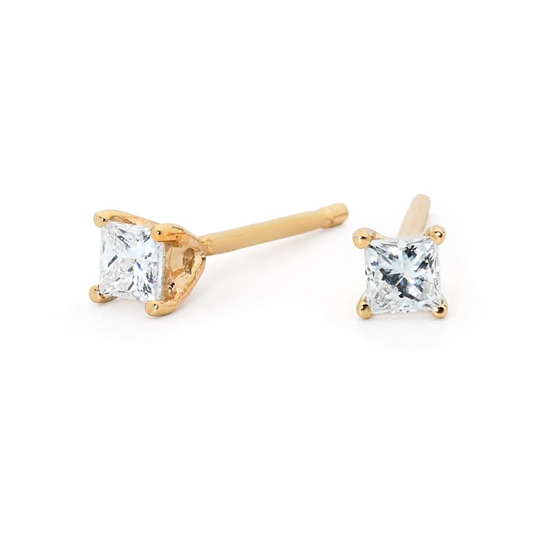 Square Cubic Zirconia earrings