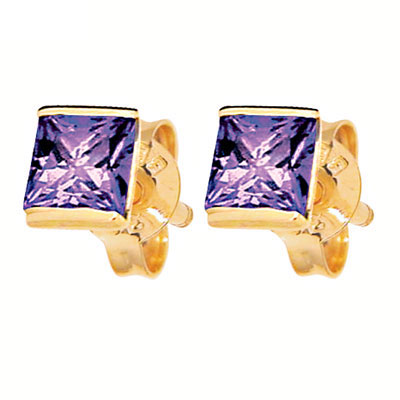 Amethyst Stud Earrings