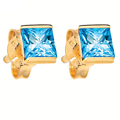 Blue Topaz Stud Earring