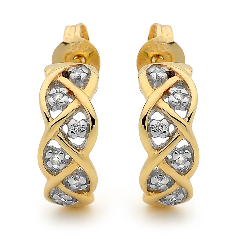Gold and Diamond  Earring "Dream Weaver"