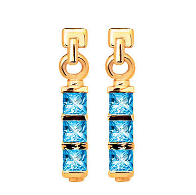 Cool Blue Topaz Earrings