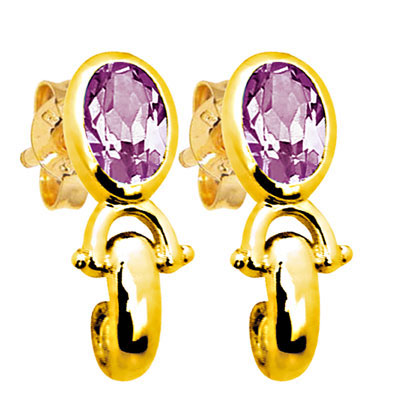 Amethyst Stud Earrings