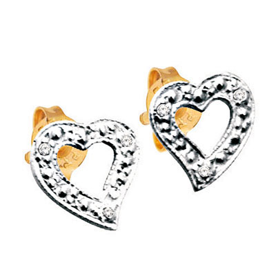 Diamond Heart Earrings