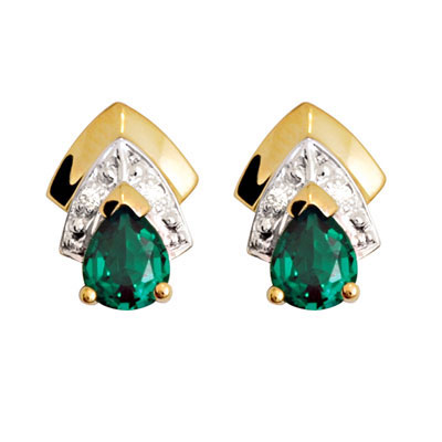 Emerald and diamond Earrings