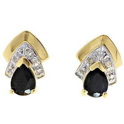 SAPPHIRE DIAMOND STUDS