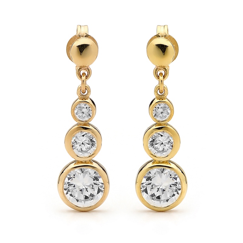 Cubic Zirconia Drop Earrings