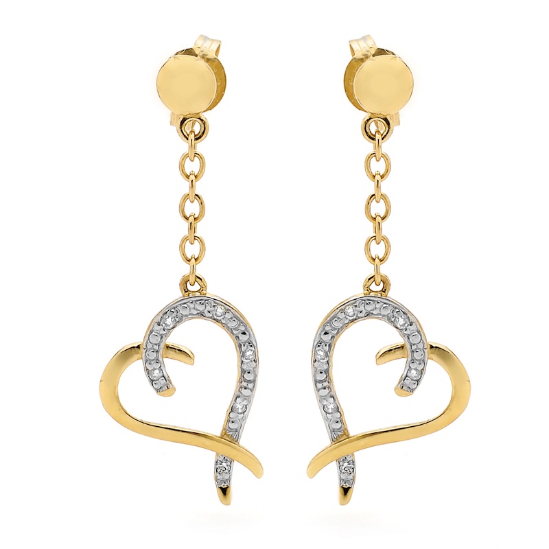 55246 13 Diamond Heart Earrings