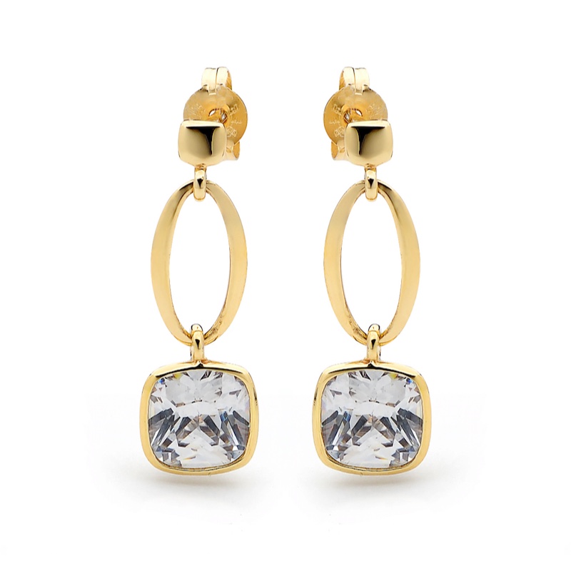 Cubic Zirconia Drop Earrings