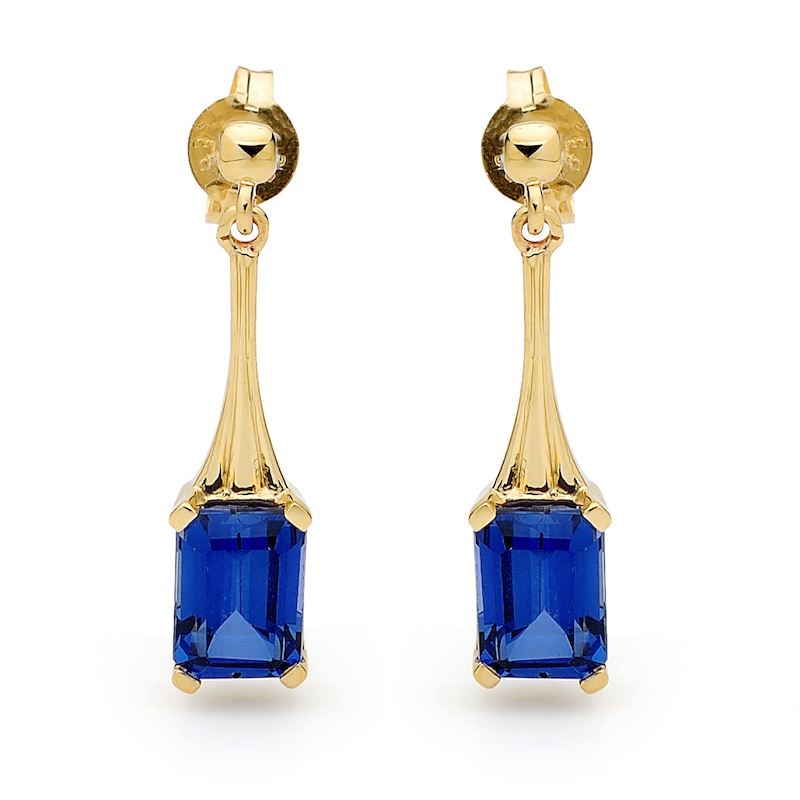 Sapphire Drop Earrings