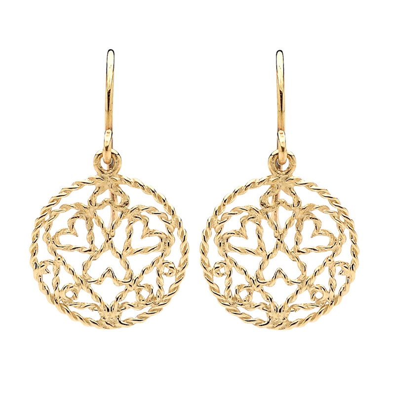 Filigree Heart Earrings