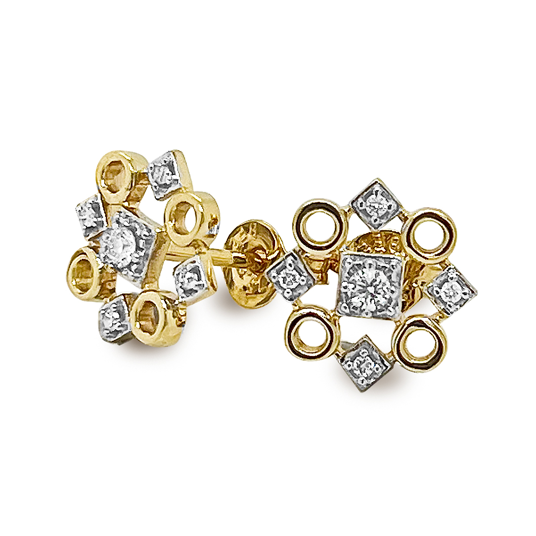 Art Deco Diamond stud Earrings