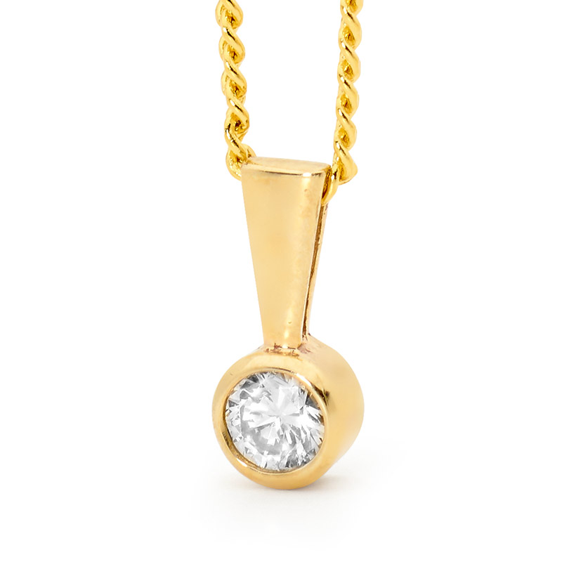 Diamond Solitaire Pendant - 0.15 Carat