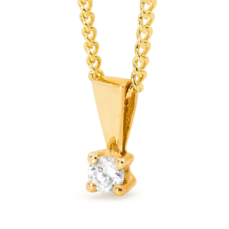 Diamond Solitaire Pendant - 0.04 Carat