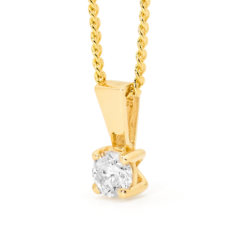 Diamond Solitaire Pendant - 0.20 Carat