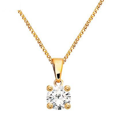 Diamond Solitaire Pendant - 0.25 Carat