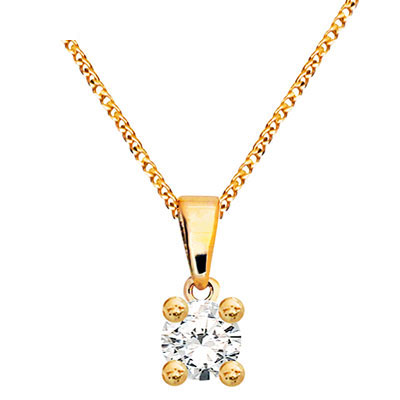 Diamond Solitaire Pendant - 0.05 Carat