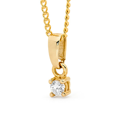 Diamond Solitaire Pendant 0.10 carat