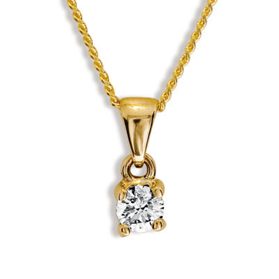 Diamond Solitaire pendant - 0.20 carat