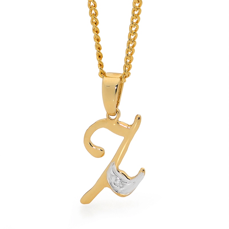 Diamond Initial Pendant Z