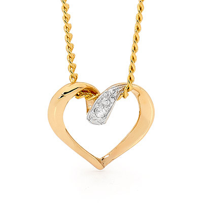 Diamond Set Heart Pendant