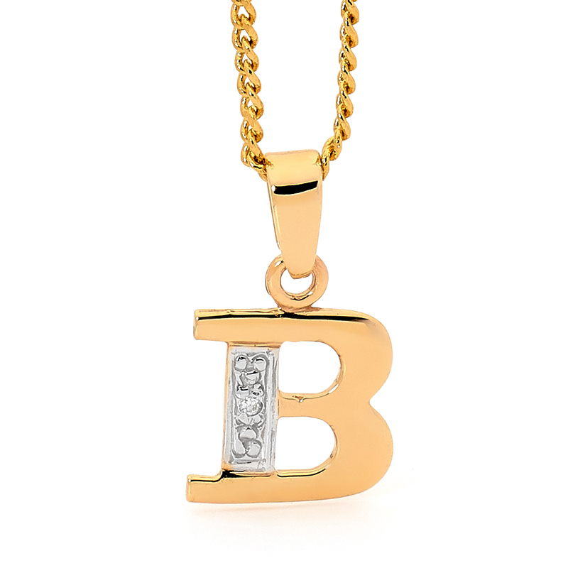 Diamond Set Block Initial B