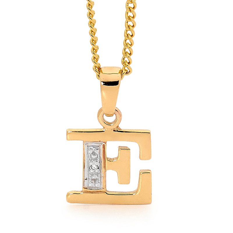 Diamond Set Block Initial E