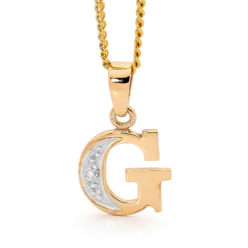 Diamond Set Block Initial G