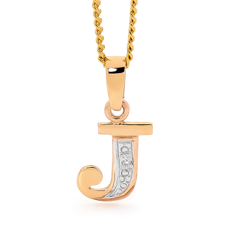 Diamond Set Block Initial J