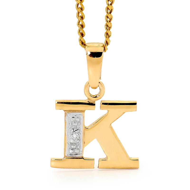 Diamond Set Block Initial K