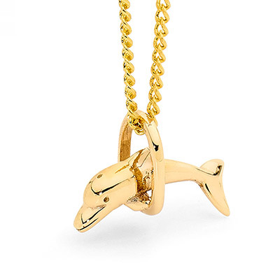 Gold Dolphin Pendant