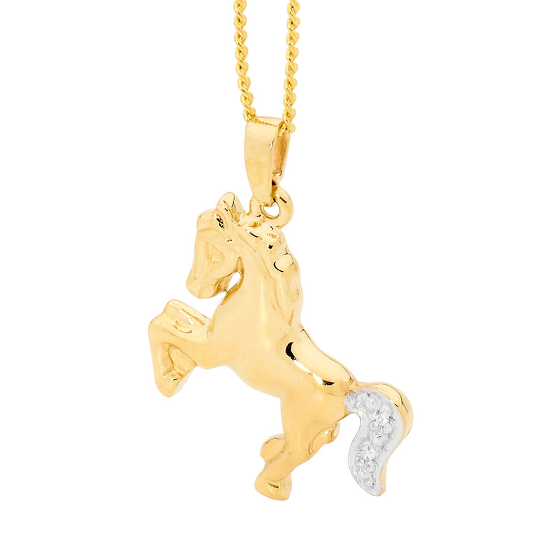 Golden pony with Diamond Set Tail