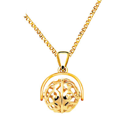 Filigree Gold Wish Spinner Pendant