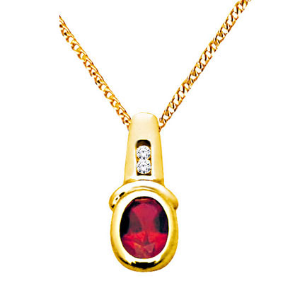 Ruby and Diamond Pendant