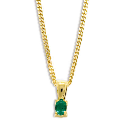 Dainty Emerald Pendant