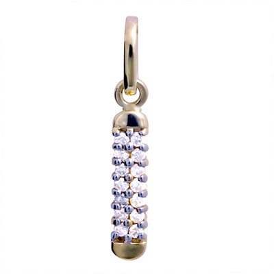 Ingot Style Diamond Pendant