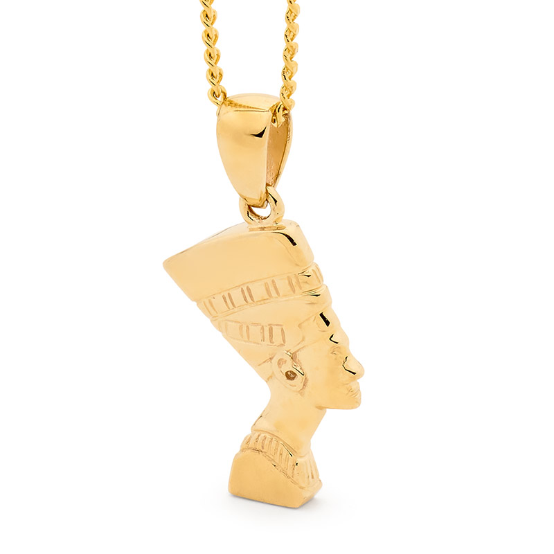 Gold Nefertiti Pendant