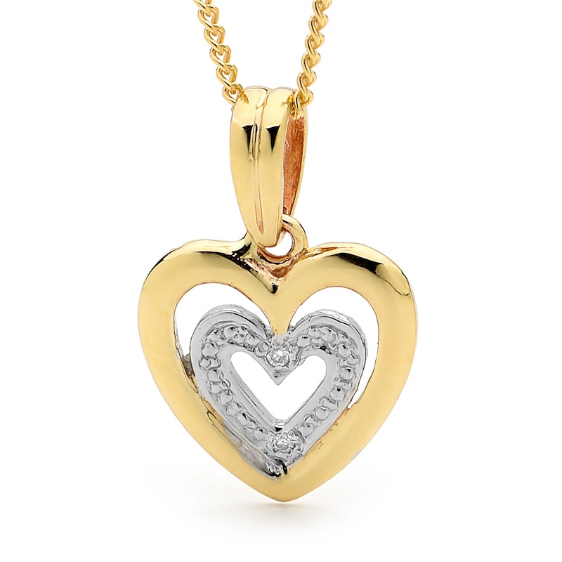 Diamond Set Heart Pendant