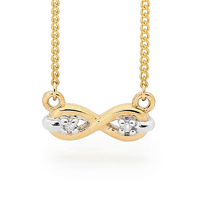 Little Infinity Necklace with Diamonds