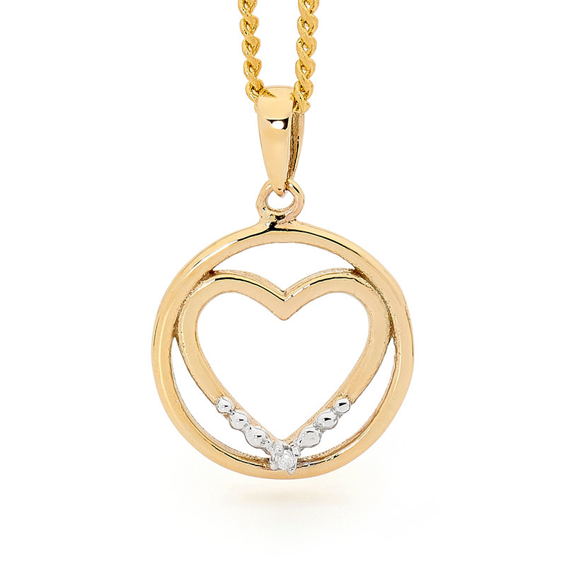 Heart in Circle Pendant