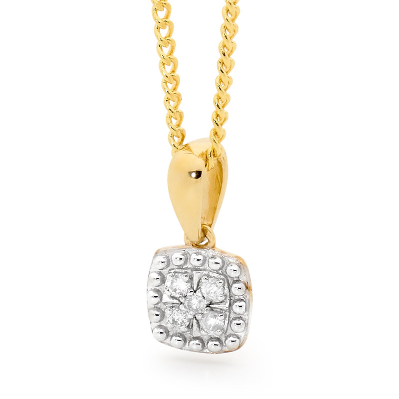 Cushion Shape Diamond Pendant