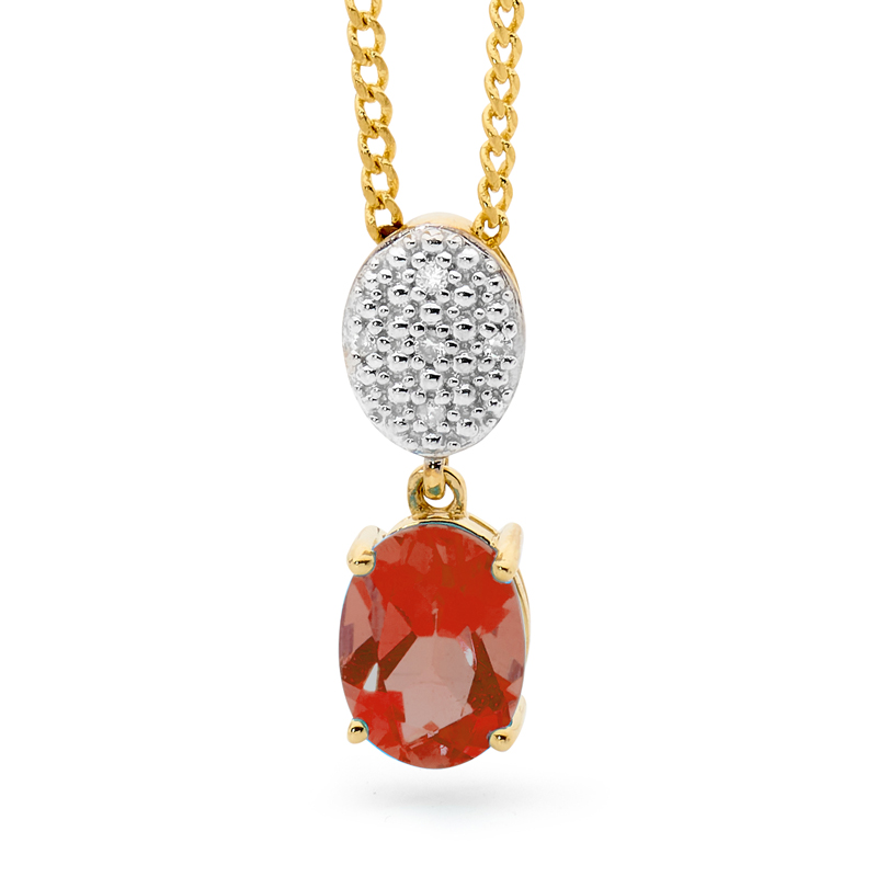 Ruby pendant with Diamonds