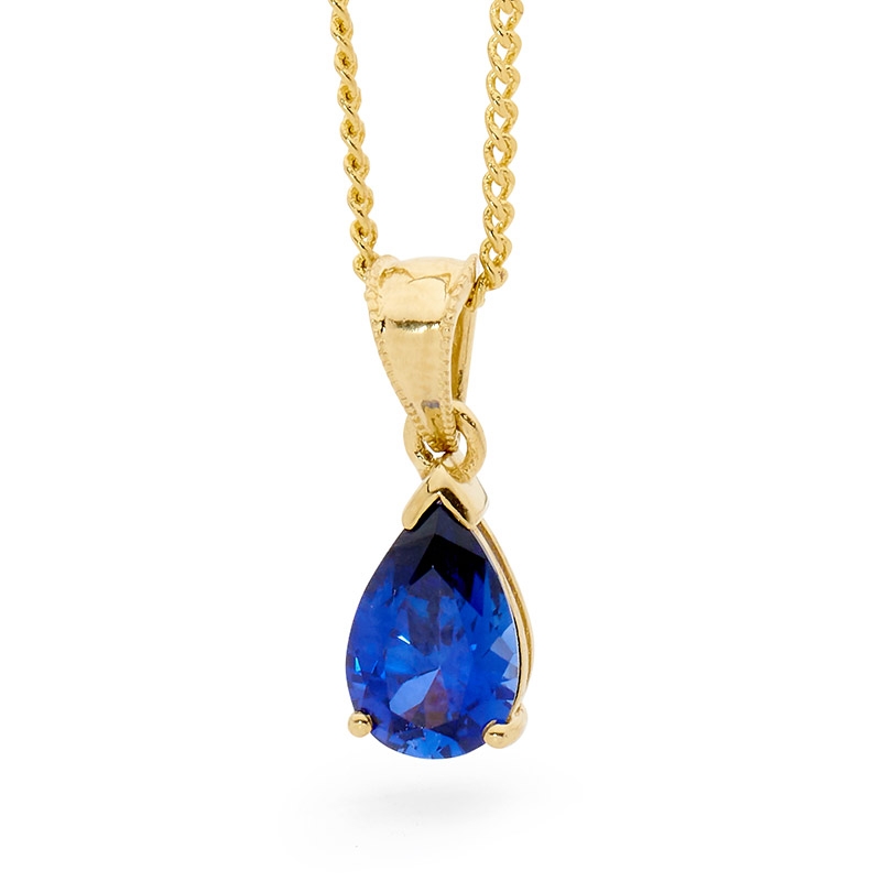 Teardrop Sapphire Pendant