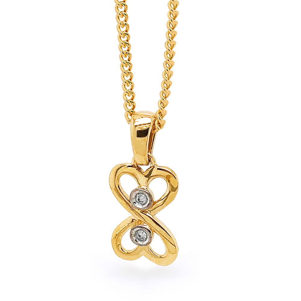 Infinity Heart Diamond Pendant